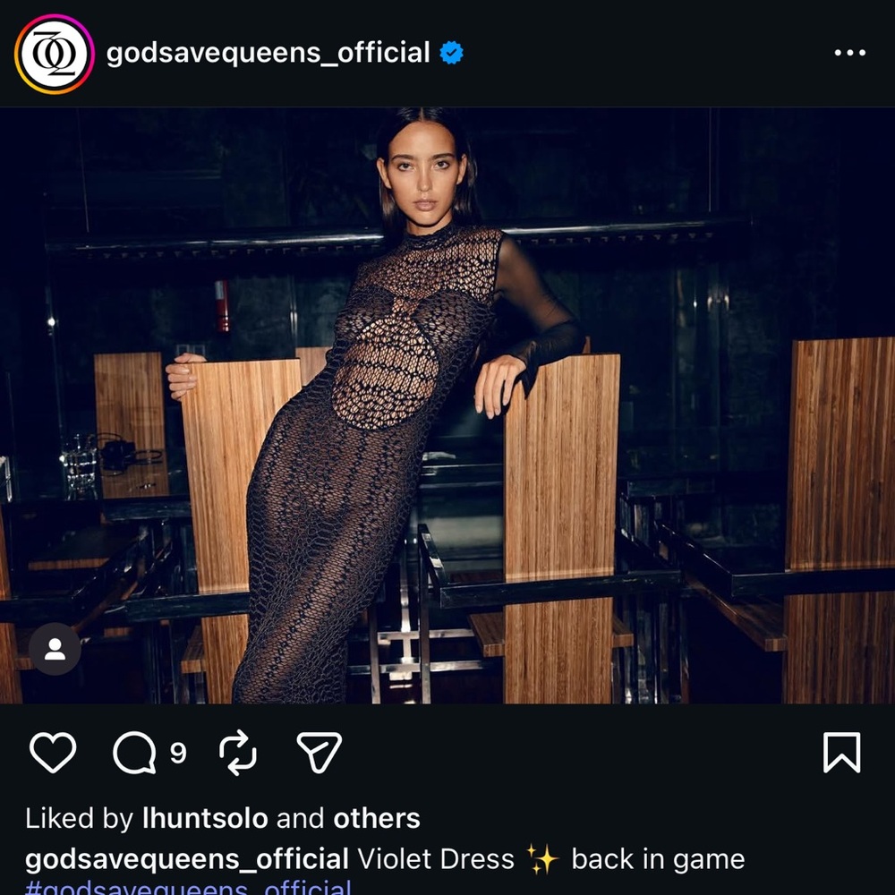 God Save Queens Violet Dress Elegant Black Backless Dress